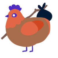 (unnamed), a brown and vermilion chicken with a head pattern