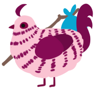 Cherry Bomb, a rose and wine chicken with a bar pattern