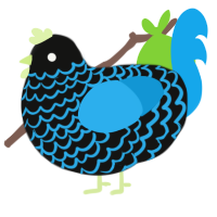 (unnamed), a black and sky chicken with a lace pattern