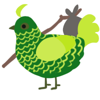 Toxic Waste, a leaf and lime chicken with a lace pattern