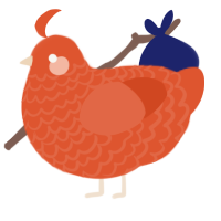 xxy verm, a vermilion chicken with a lace pattern