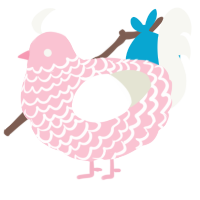 Rose, a rose and white chicken with a lace pattern