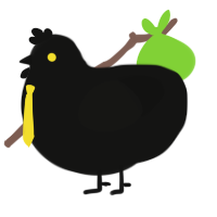 Eye, a black chicken