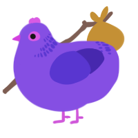 (unnamed), a blurple and indigo chicken with a neck-band pattern