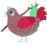 (unnamed), a ash and crimson chicken with a lace pattern