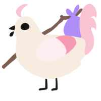 Angel Baby, a cream and rose chicken