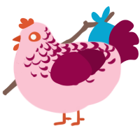 (unnamed), a rose and maroon chicken with a half-lace pattern