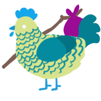 Dr peepee, a lemon and sea chicken with a lace pattern