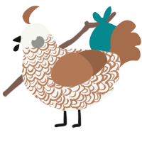 (unnamed), a white and brown chicken with a double-lace pattern