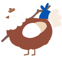 Nutmeg, a russet and cream chicken with a head pattern