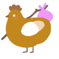 Pumpkin Pie, a ochre and cream chicken