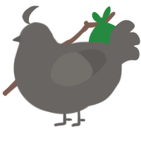 fossil, a grey chicken