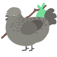 chert, a ash and grey chicken with a half-lace pattern