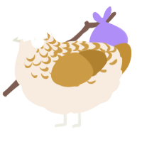 (unnamed), a cream and gold chicken with a half-lace pattern