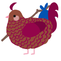 (unnamed), a russet and maroon chicken with a lace pattern
