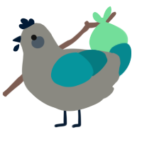 (unnamed), a ash and teal chicken