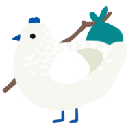 icecube, a white chicken with a half-lace pattern