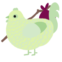 (unnamed), a apple and gluppy chicken with a lace pattern