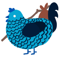 (unnamed), a cerulean and tumblr chicken with a lace pattern