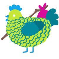 BRAT, a lime and sea chicken with a lace pattern