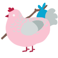 rosie, a rose and silver chicken with a half-lace pattern