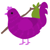 close plum, a plum chicken with a bar pattern