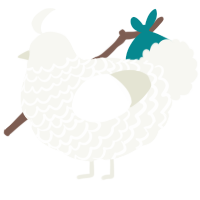 Snow, a white chicken with a lace pattern