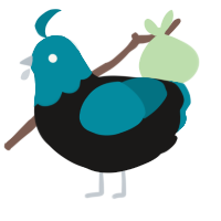 goth twitter, a sable and sea chicken with a head pattern