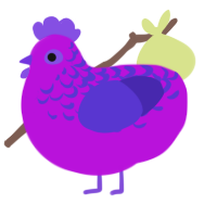 To be um modualted, a amethyst and indigo chicken with a half-lace pattern