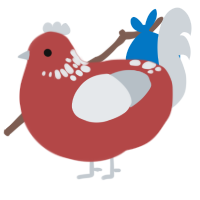 (unnamed), a red and mist chicken with a neck-speckle pattern