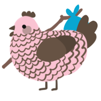 Choclate lacquer, a rose and bark chicken with a lace pattern