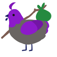 (unnamed), a grey and violet chicken with a head pattern