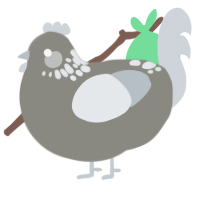 (unnamed), a ash and mist chicken with a neck-speckle pattern