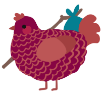 diablo sauce, a maroon and red chicken with a lace pattern