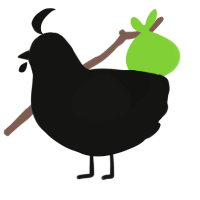 (unnamed), a black chicken