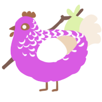 (unnamed), a orchid and cream chicken with a half-lace pattern