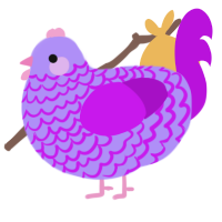 (unnamed), a lilac and amethyst chicken with a lace pattern