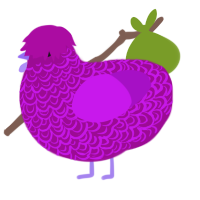(unnamed), a plum and amethyst chicken with a double-lace pattern