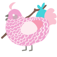 (unnamed), a pink and rose chicken with a lace pattern