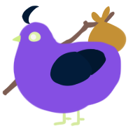 Grape, a blurple and tumblr chicken