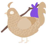 Qou skin, a beige chicken with a lace pattern