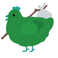 (unnamed), a viridian chicken with a lace pattern