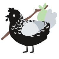 (unnamed), a sable and mist chicken with a half-lace pattern