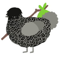(unnamed), a black and ash chicken with a double-lace pattern