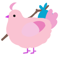 Pinky, a rose and pink chicken