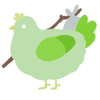 gnarpygnarp, a gluppy and grass chicken
