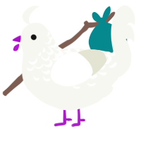 Procyon, a white chicken with a half-lace pattern