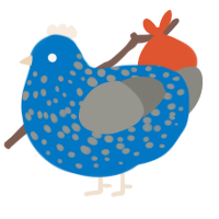 moldy blueberry, a sapphire and ash chicken with a speckle pattern