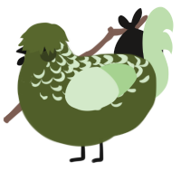 Oatmilk Matcha Latte, a olive and gluppy chicken with a half-lace pattern