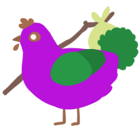 (unnamed), a amethyst and viridian chicken